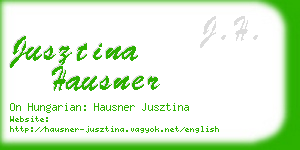 jusztina hausner business card